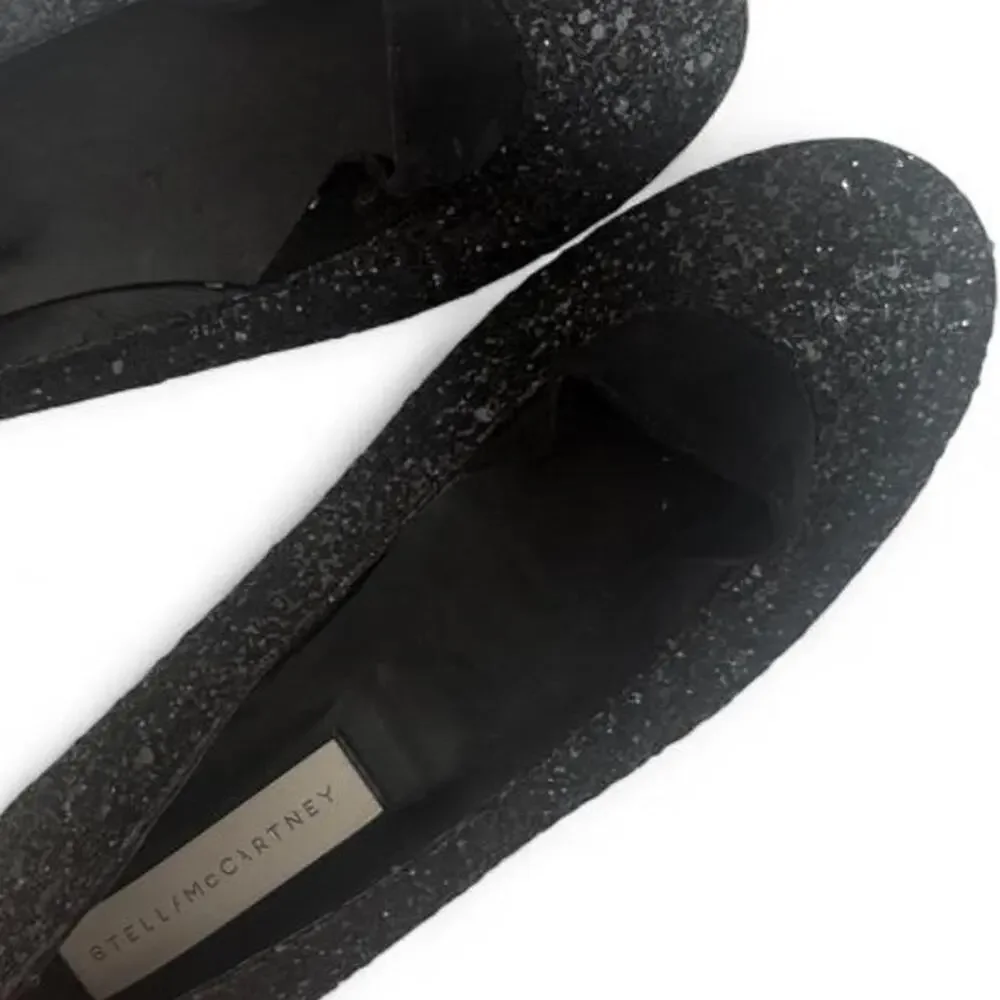 Stella mccartney black glitter ballet